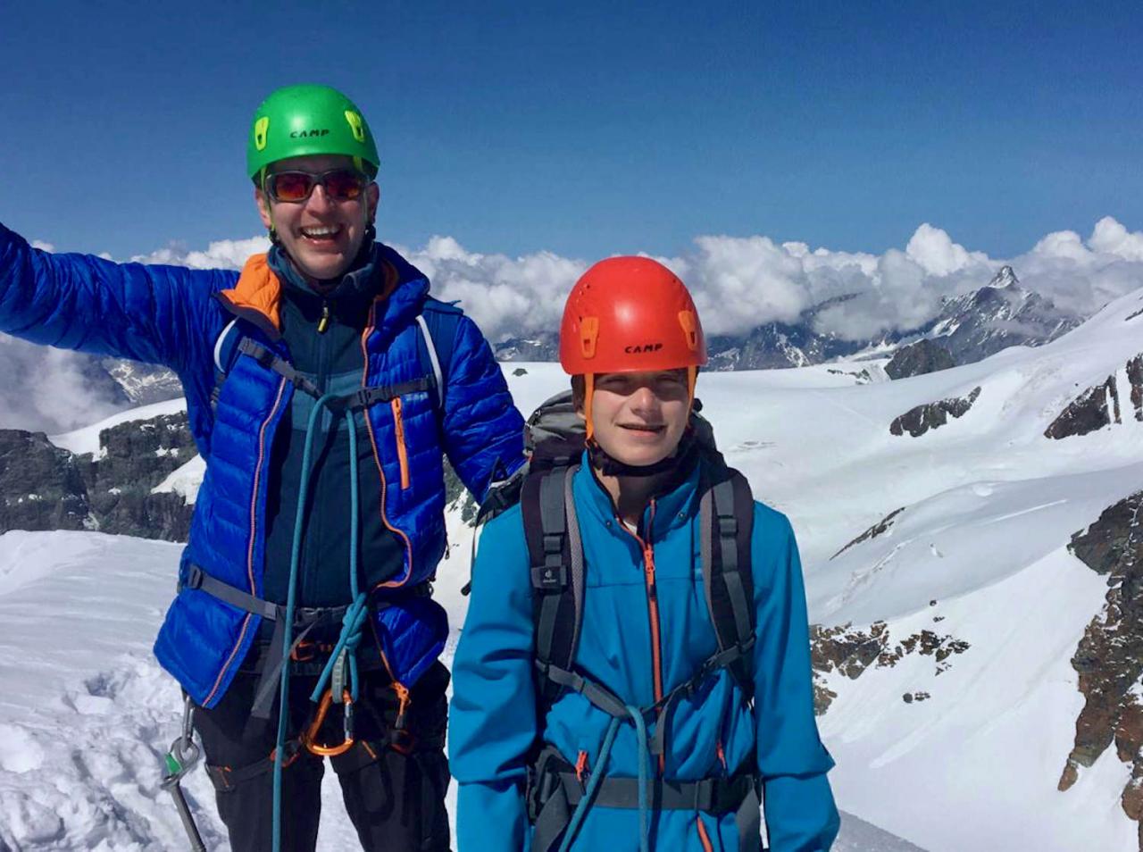 Le Breithorn l'hiver en raquettes cramponnables