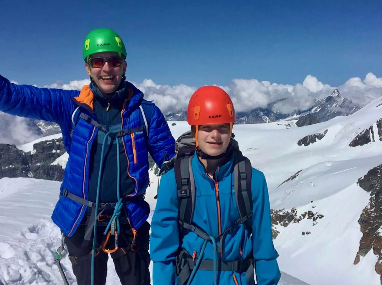 Das Breithorn im Winter mit steigeisenfesten Schneeschuhen